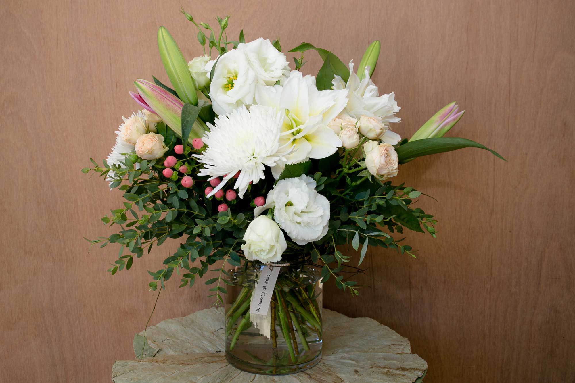 seasonal flowers in a vase Gray Street Flowers